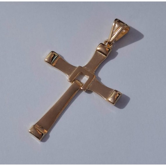 Pingente Cruz G - Folheado a Ouro 18k