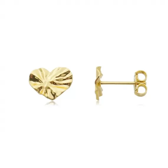 Brinco formato de coração - Folheado a Ouro 18k