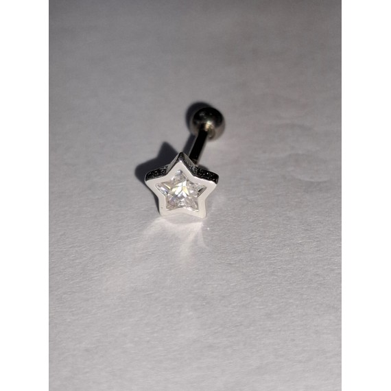 Piercing ponto de luz estrela - Prata 