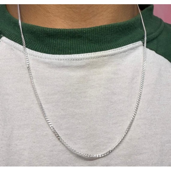 Cordão Elo Grumet Fino - Prata 925k