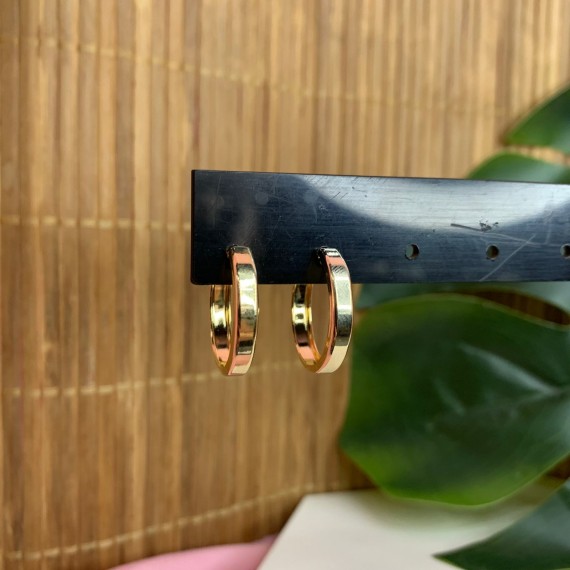 Argola Lisa M - Folheado a Ouro 18k
