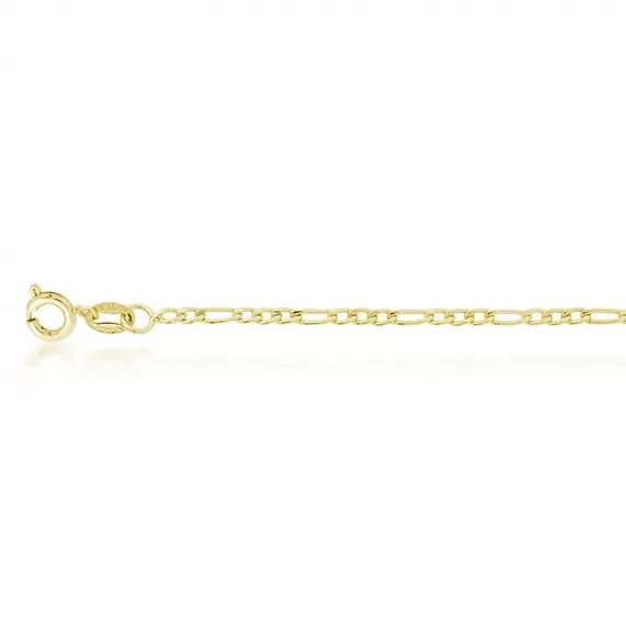 Pulseira Infantil elos 3x1 com espessura 1,8mm - Folheado a Ouro 18k