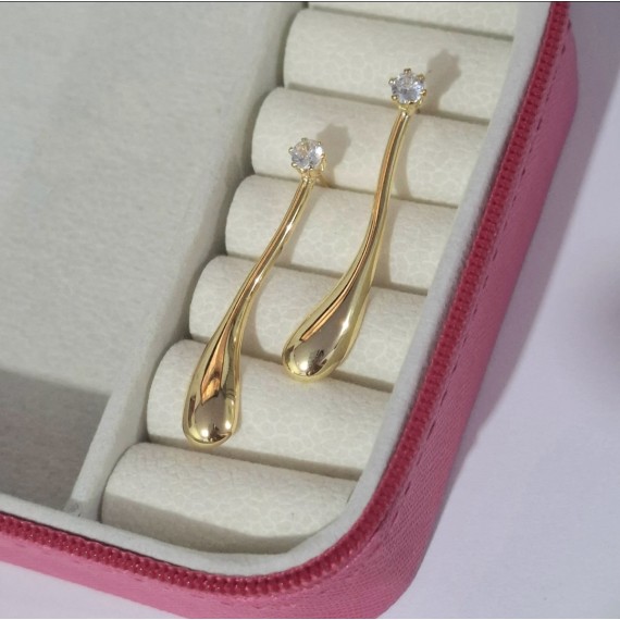 Brinco Elegance Gold - Folheado a ouro 18k 