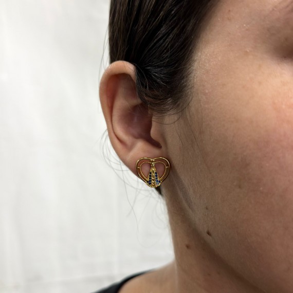 Brinco Nossa Sra Aparecida -  Folheado a Ouro 18k