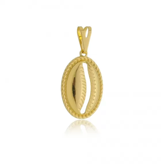 Pingente modelo búzios - Folheado a Ouro 18k