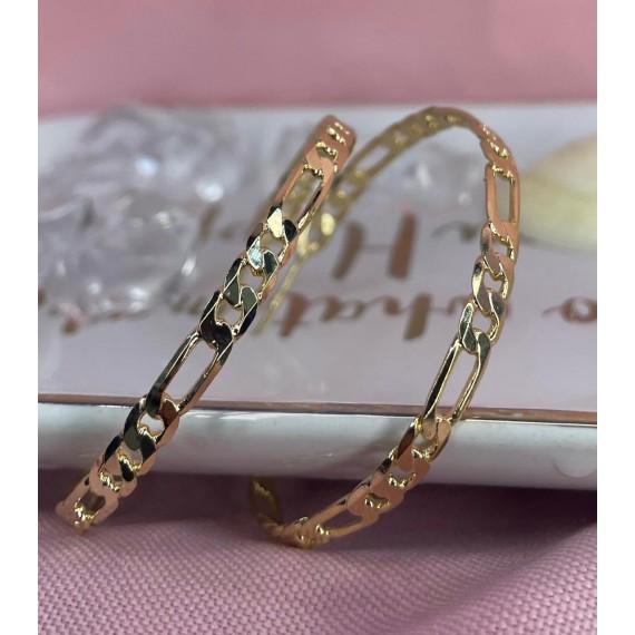 Argola Elo 3x1 - Folheado a Ouro 18k