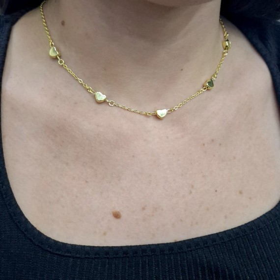 Chocker de Coração - Folheado a ouro 18k 