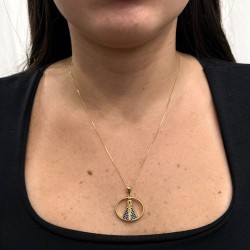 Cordão Nossa Senhora Aparecida - Folheado a Ouro 18k