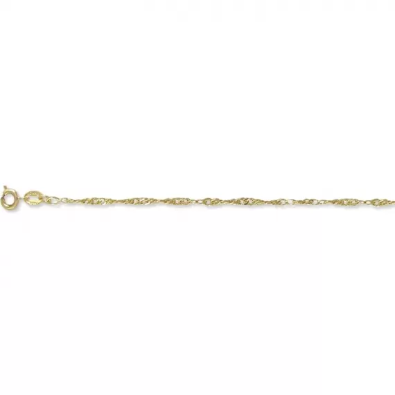 Pulseira de corrente singapura espessura 2 mm - Folheado a Ouro 18k