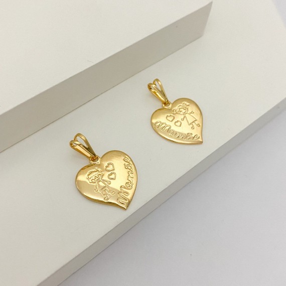Pingente de Filhos - Folheado a Ouro 18k