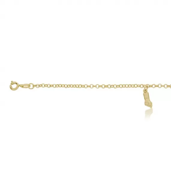 Pulseira Infantil com pingente de figa - Folheado a Ouro 18k