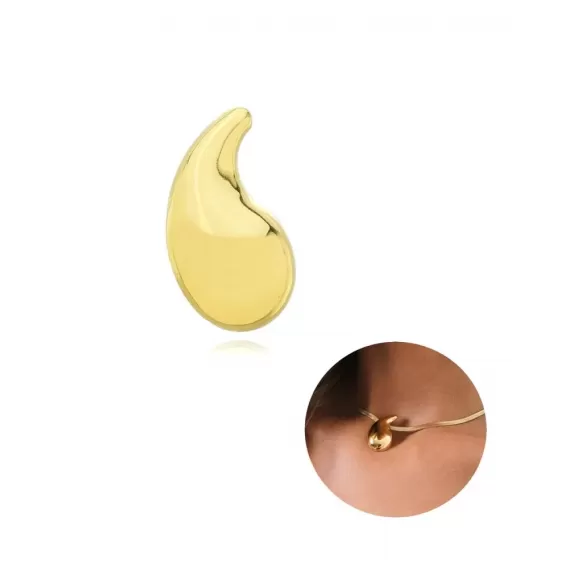 Pingente formato Gota - Folheado a Ouro 18k