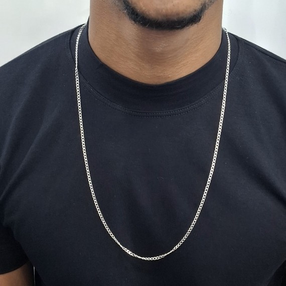 Cordão Masculino Veneziana - Prata 925