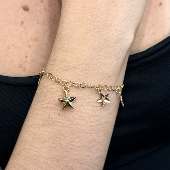 Pulseiras Estrelas - Folheado a Ouro 18k