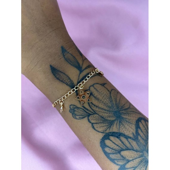 Pulseira de Estrelas - Folheado a Ouro 18k