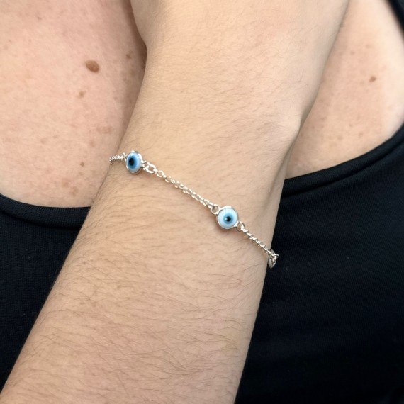 Pulseira Olho Grego - Prata 925k