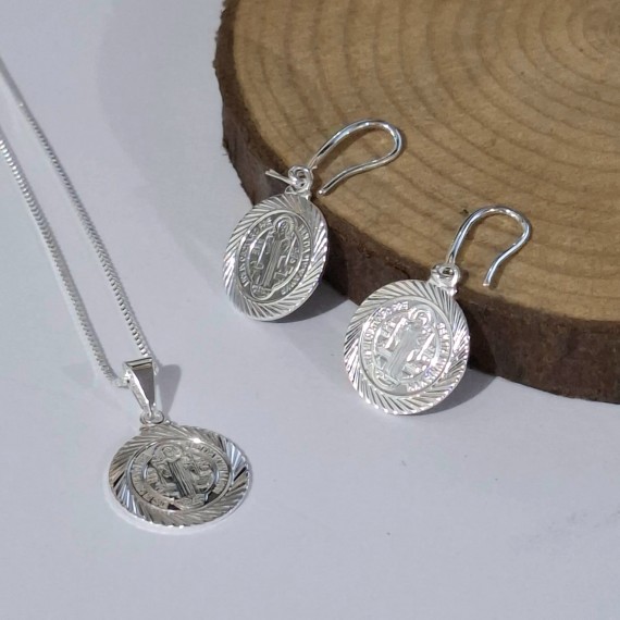 Conjunto São Bento - Folheado a Prata