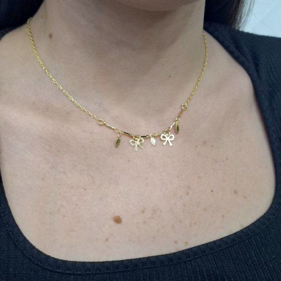 Chocker de laço - Folheado a ouro 18k 