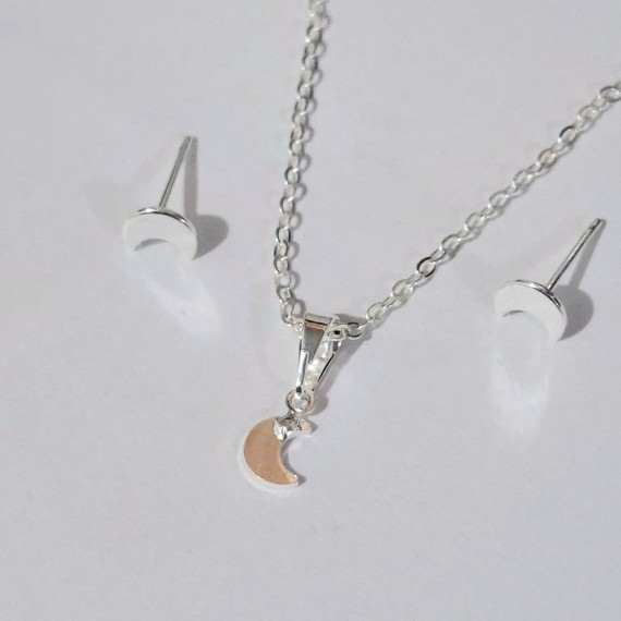 Conjunto de Lua - Folheado a prata