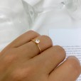 Anel Solitário 4mm - Folheado a Ouro 18k