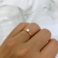 Anel Solitário 4mm - Folheado a Ouro 18k