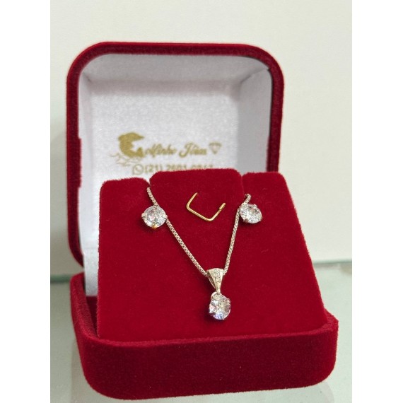 Conjunto Ponto de Luz - Prata 925k