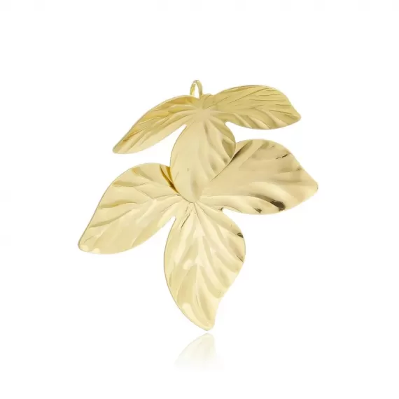 Pingente Folha - Folheado a Ouro 18k