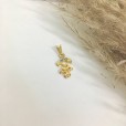 Pingente Menina Com Pedras - Folheado a Ouro 18k