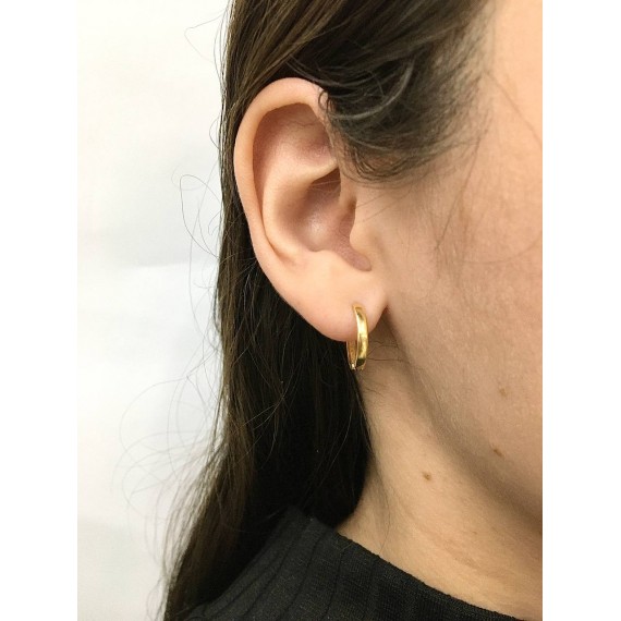 Argola Lisa 2mm - Folheada a Ouro 18k