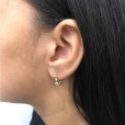 Mini Argola Trabalhada - Folheado a Ouro 18k