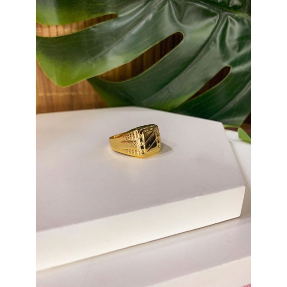 Anel Masculino - Folheado a Ouro 18k