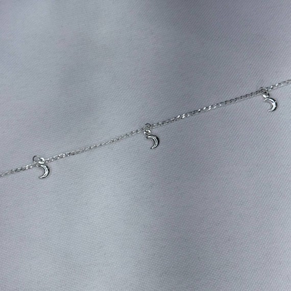 Tornozeleira de Lua - Prata 