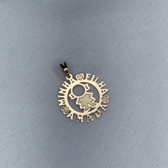 Pingente "Minha filha amada" - Folheado a Ouro 18k