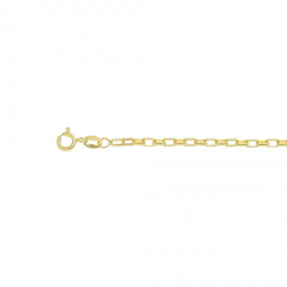 Pulseira Masculina modelo cartier quadrada 3mm - Folheado a Ouro 18k