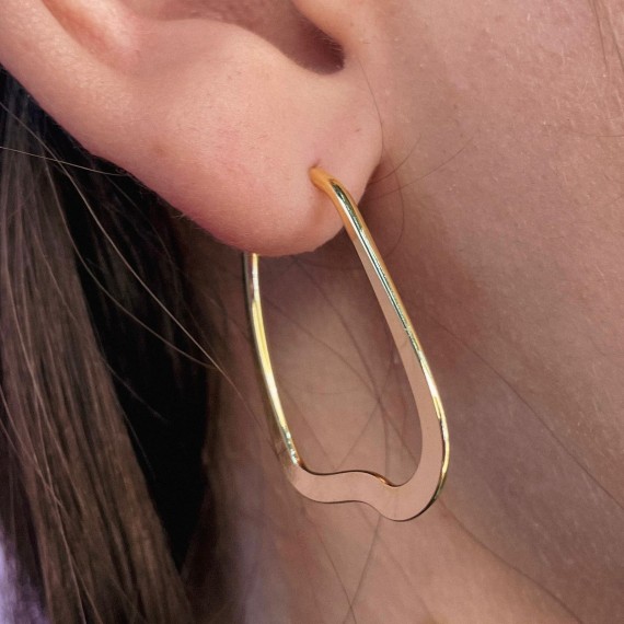 Argola Ondulada - Folheado a Ouro 18k