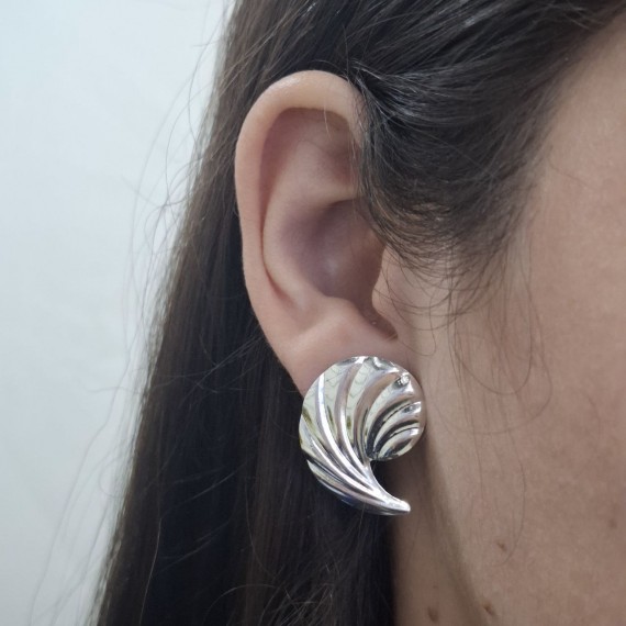 Brinco Concha - Folheado a Prata