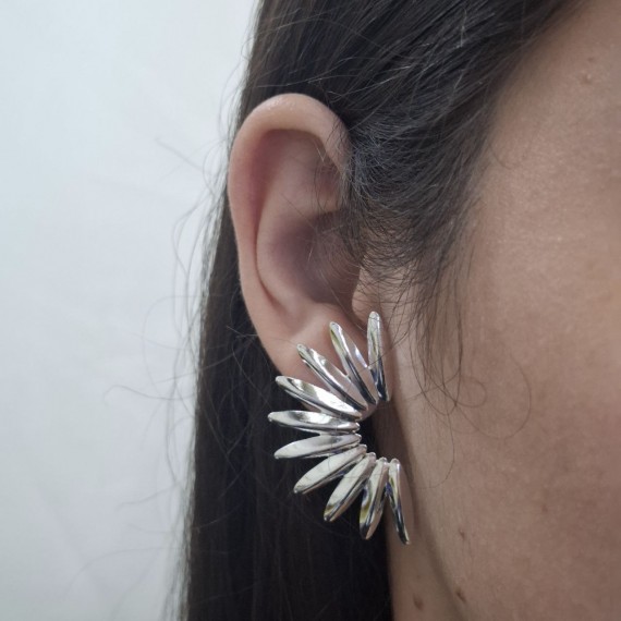 Brinco Girasol - Folheado a Prata