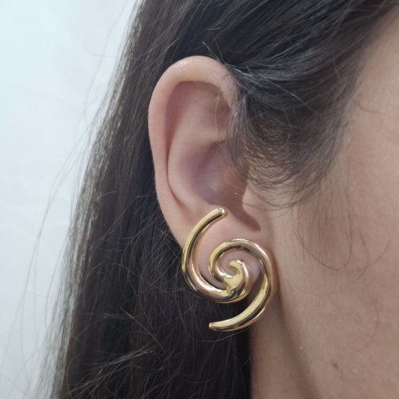 Brinco Caracol - Folheado a Ouro 18k