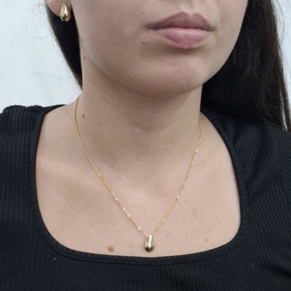 Conjunto Gota Dourada P - Folheado a ouro 18k