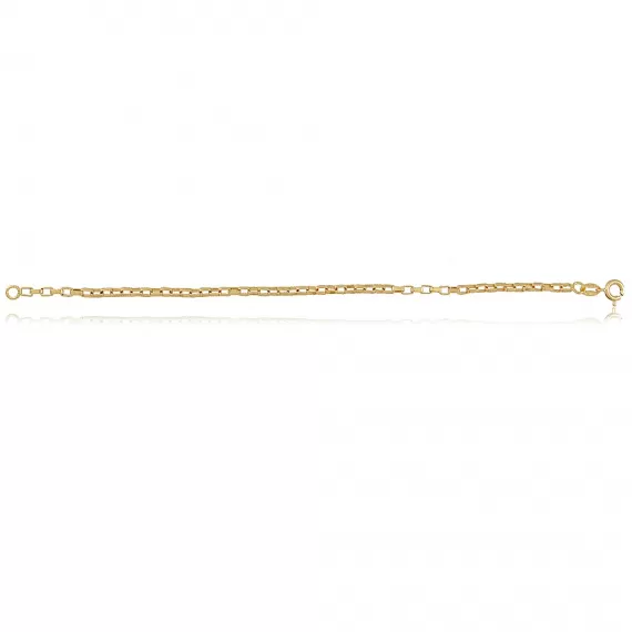 Pulseira modelo cadeado espessura 2mm - Folheado a Ouro 18k