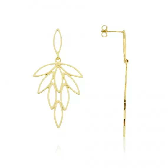 Brinco modelo vazado - Folheado a Ouro 18k 