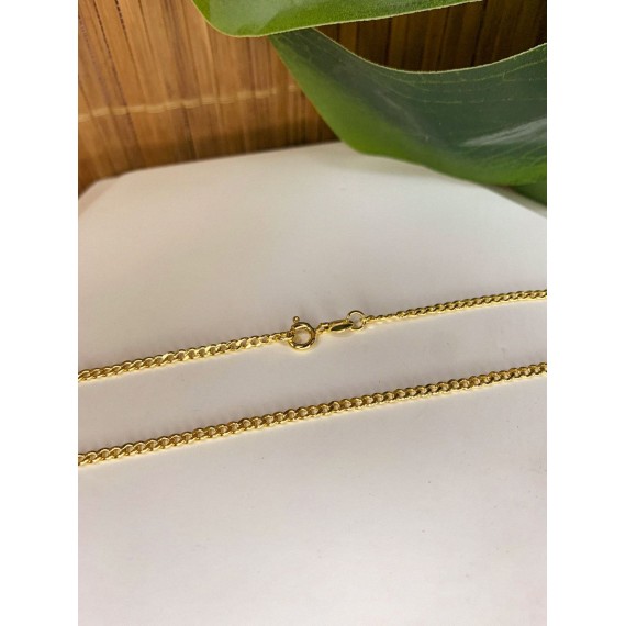 Cordão Elo Grumet Fino - Folheado a Ouro 18k