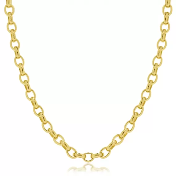 Colar Modelo Elo Português Esticado - Folheado a Ouro 18k