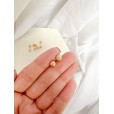 Trio de Bolinhas Trabalhadas Folheadas a Ouro 18k