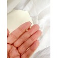 Trio de Bolinhas Trabalhadas Folheadas a Ouro 18k