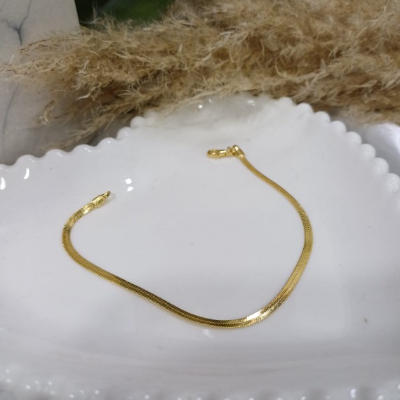 Pulseira Elo Laminado - Folheado a Ouro 18k