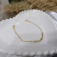 Pulseira com Pedra + Estrela - Folheado a Ouro 18k