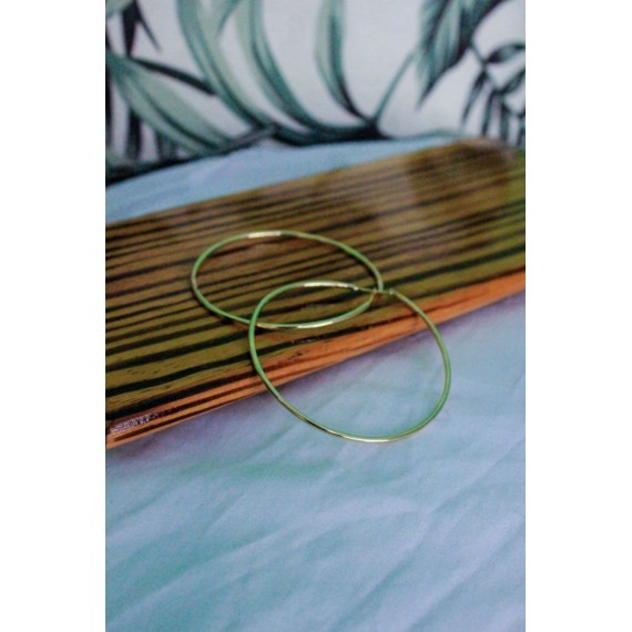 Argola 67mm - Folheado a Ouro 18k